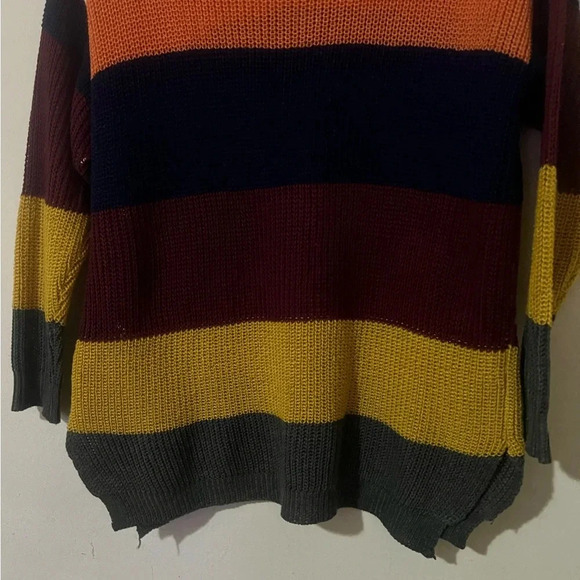 🖤 New Fall Oversized Women’s Stripe Breathable Knit Sweater 🖤 - Picture 8 of 8